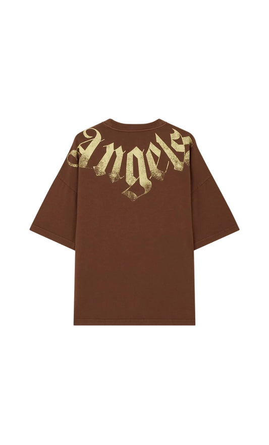 Palm Angels Big neck logo loose t-shirt