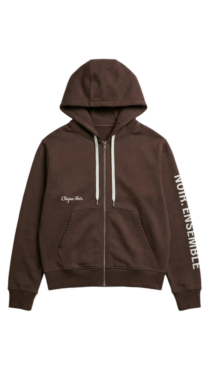 Chique Noir Signature zip hoodie