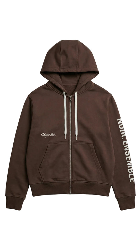 Chique Noir Signature zip hoodie