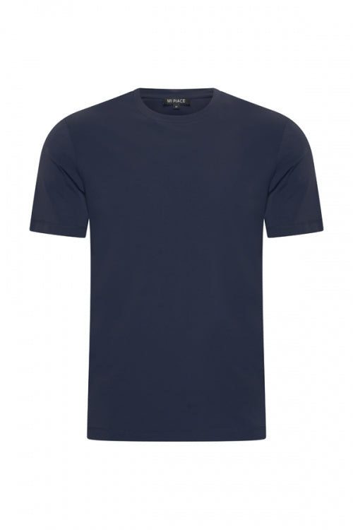Mi Piace Dark blue shiny t-shirt