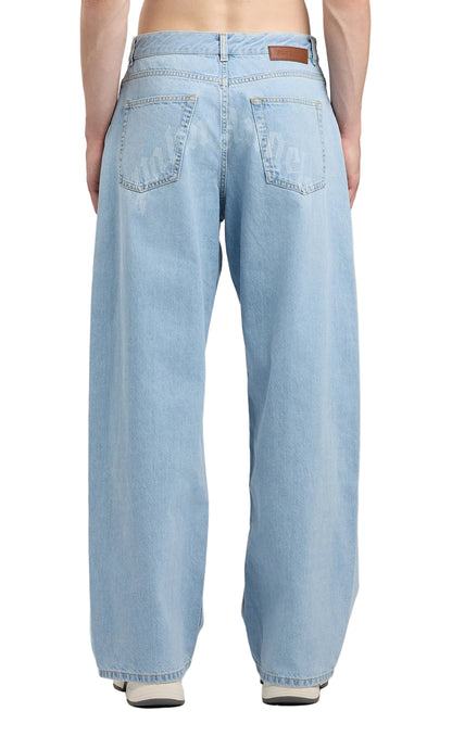 Palm Angels Curved logo loose jeans