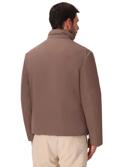 Distretto12 High neck jacket klimt taupe