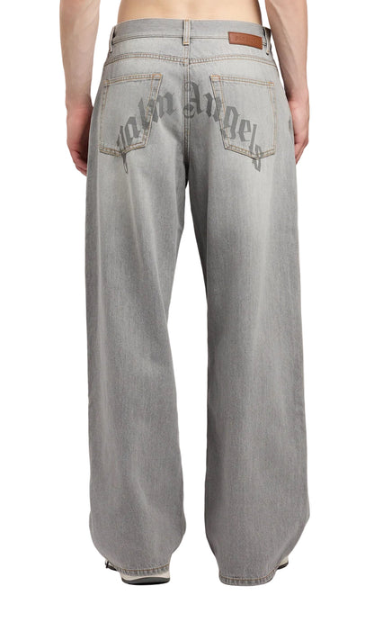 Palm Angels Curved logo loose jeans