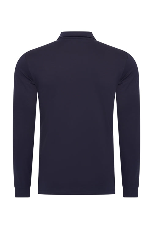 Mi Piace Navy longsleeve polo