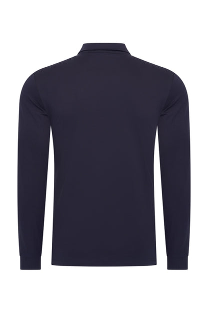 Mi Piace Navy longsleeve polo