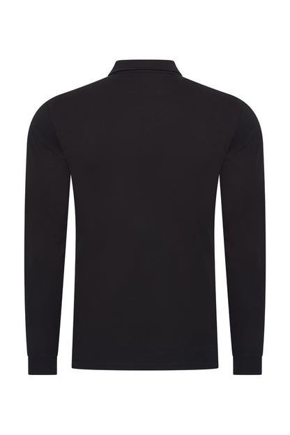 Mi Piace Black longsleeve polo
