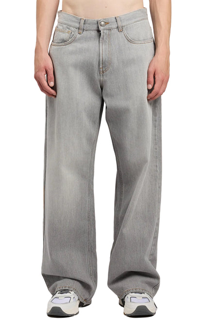 Palm Angels Curved logo loose jeans