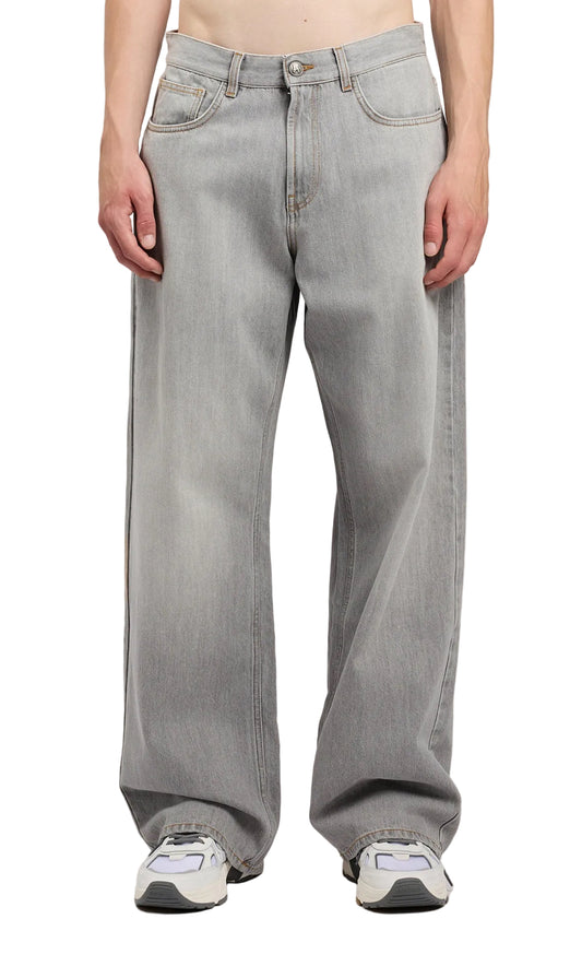 Palm Angels Curved logo loose jeans