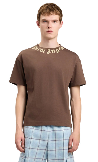 Palm Angels Neck logo t-shirt
