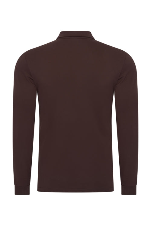 Mi Piace Espresso longsleeve polo