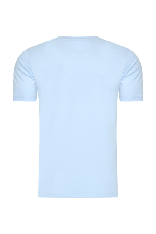 Mi Piace light blue shiny t-shirt
