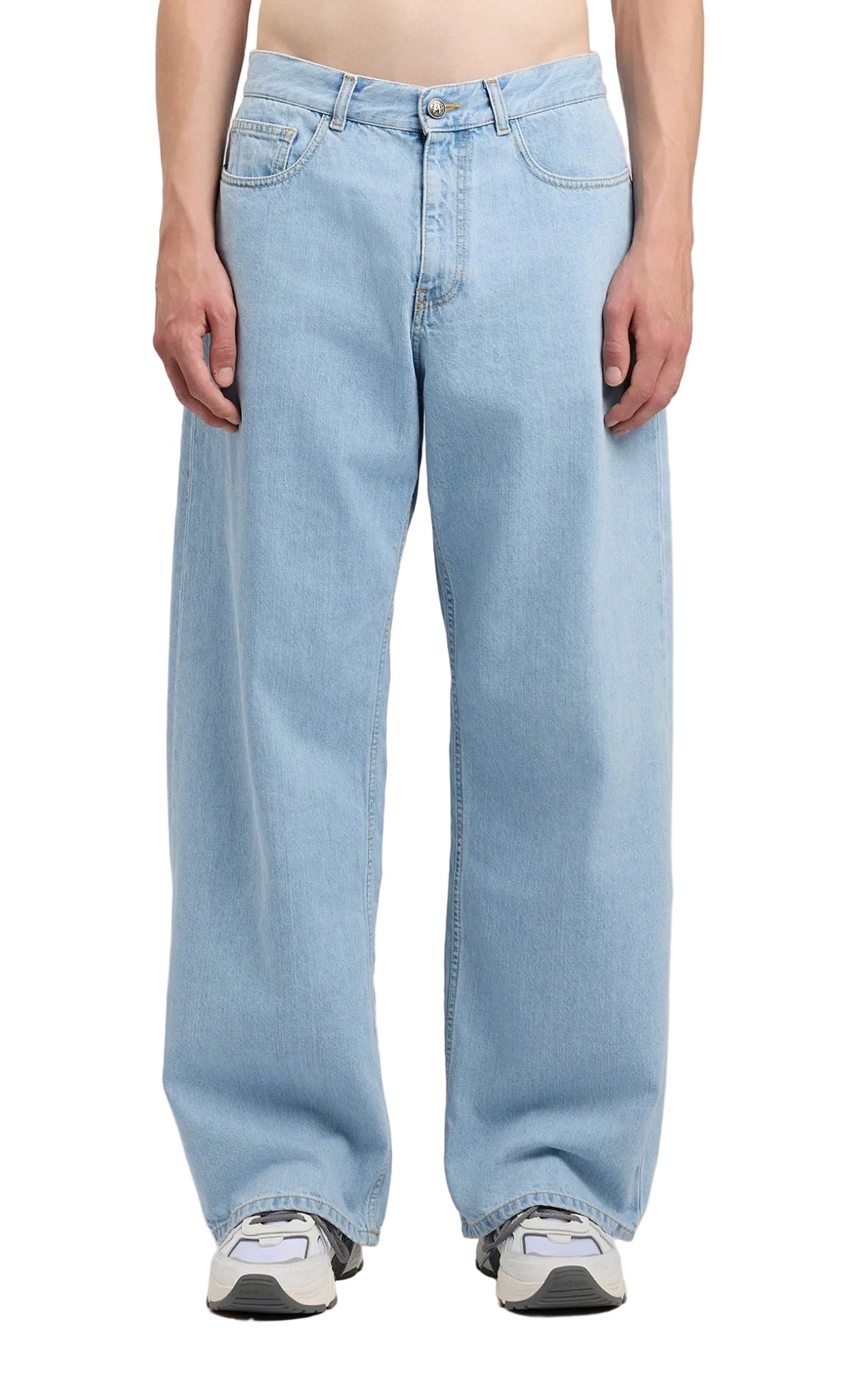 Palm Angels Curved logo loose jeans