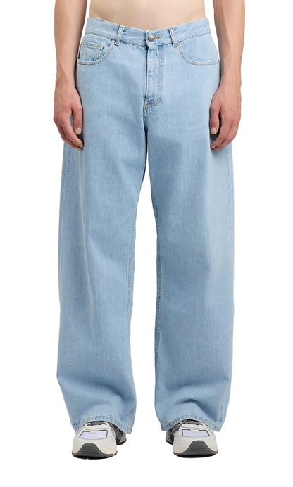 Palm Angels Curved logo loose jeans