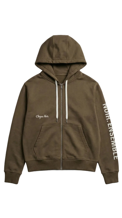 Chique Noir Signature zip hoodie