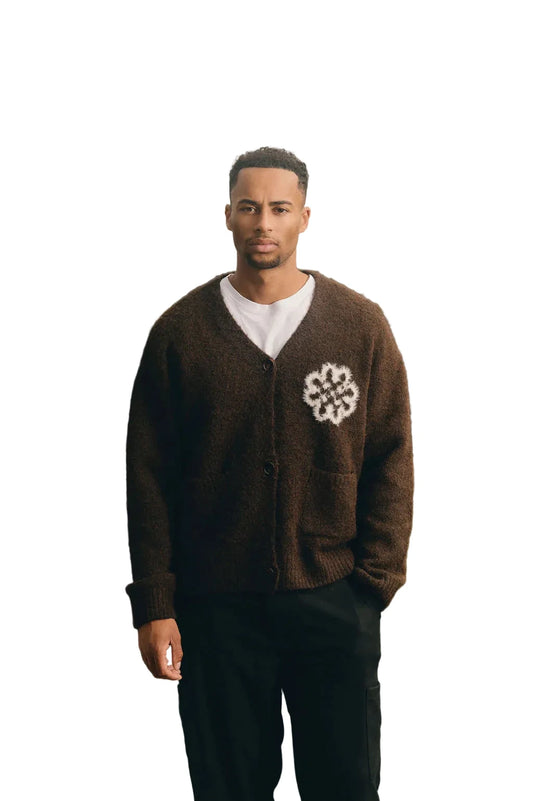 Chique Noir Brushed knit cardigan