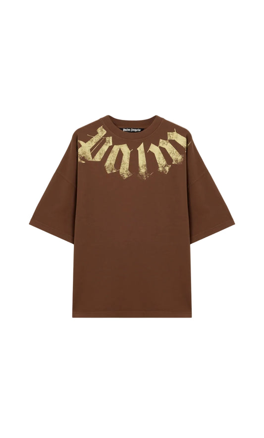Palm Angels Big neck logo loose t-shirt