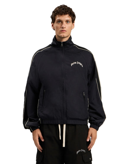 Palm Angels Curved logo vintage track windbreaker