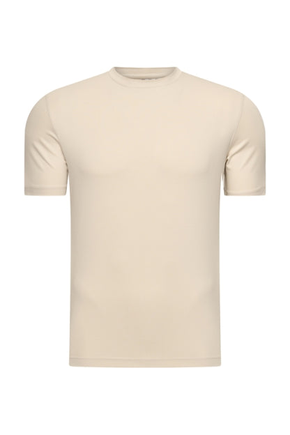 Mi Piace beige shiny t-shirt
