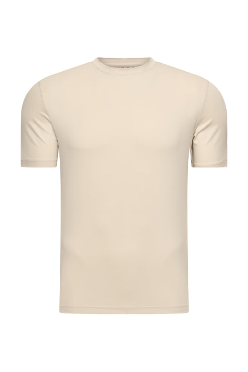 Mi Piace beige shiny t-shirt