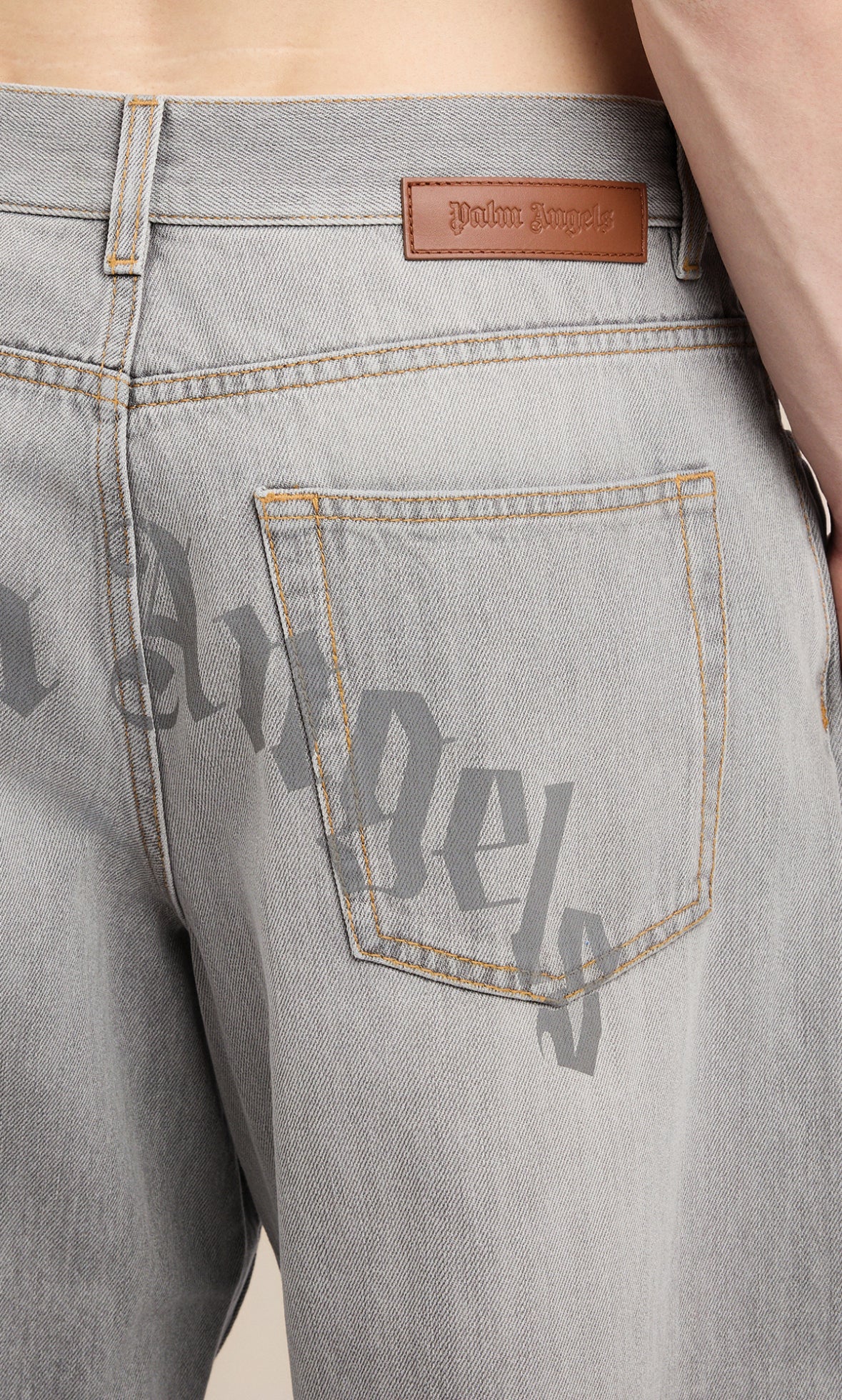Palm Angels Curved logo loose jeans