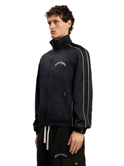 Palm Angels Curved logo vintage track windbreaker